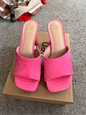 a new day Pink Slide Mule Sandals